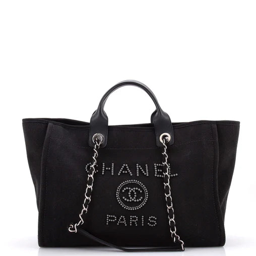 Pearl Chain Canvas Carryall Tote