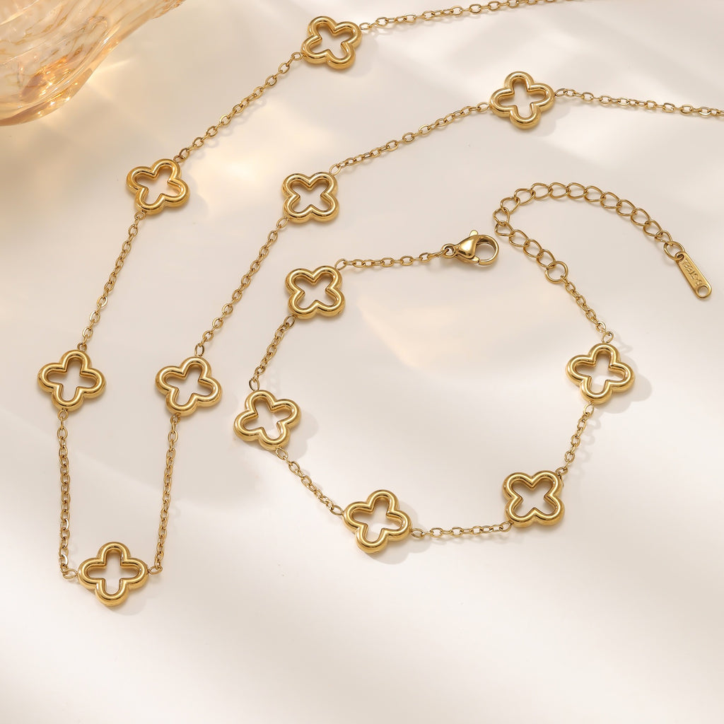 Luxe Clover Necklace & Bracelet
