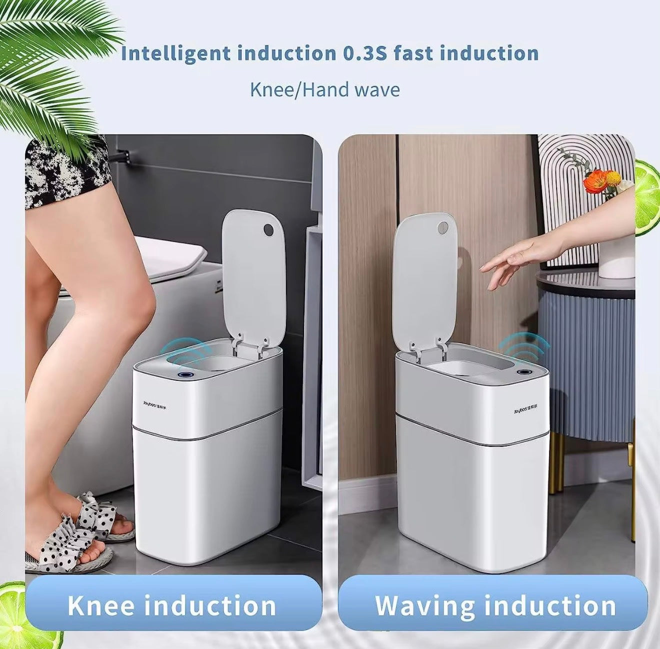 JOYBOS Automatic Motion Sensor Trash Can (14L)