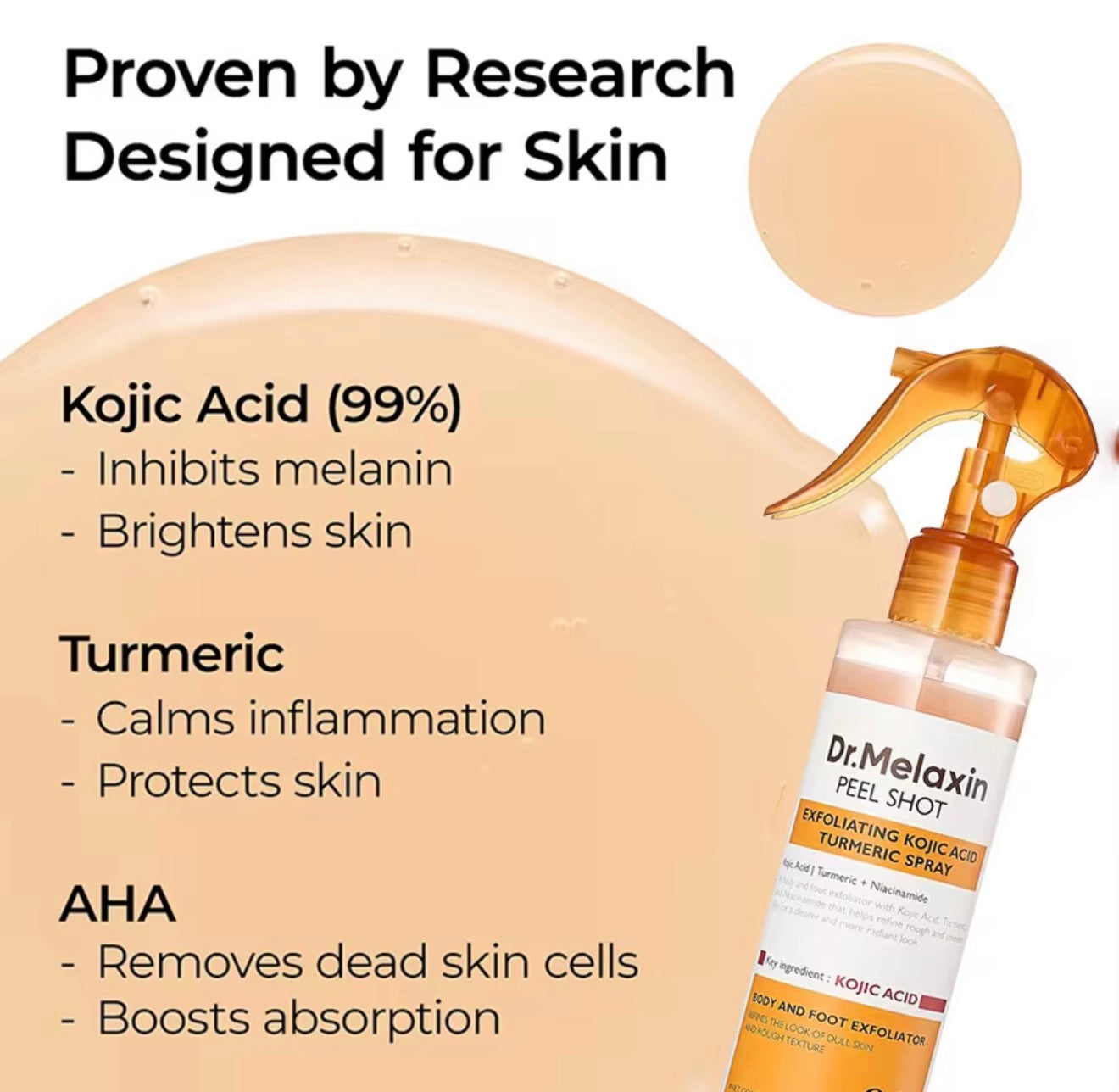 Kojic Acid Turmeric Exfoliating Spray – 200ml