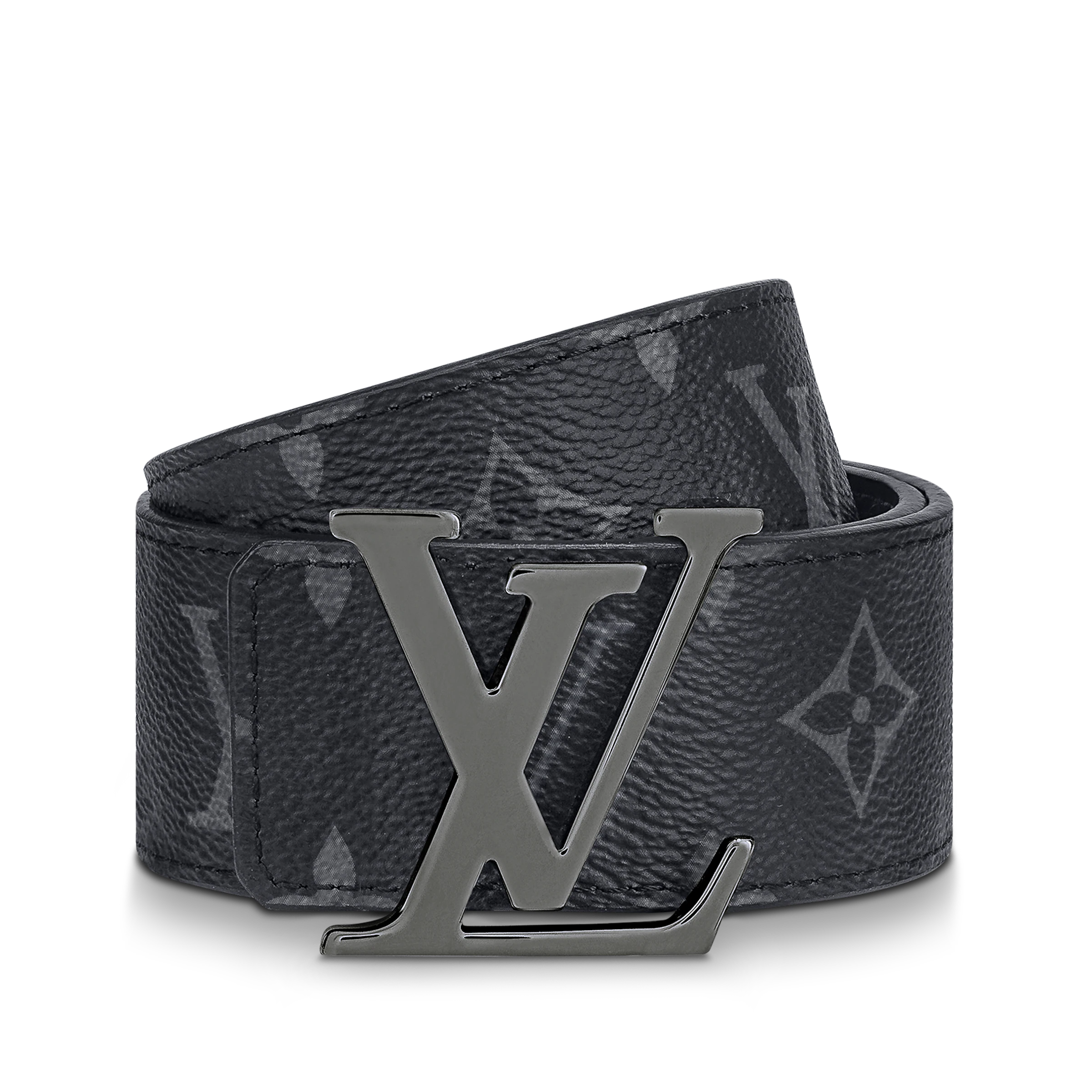 Noir Monogram Edge Belt