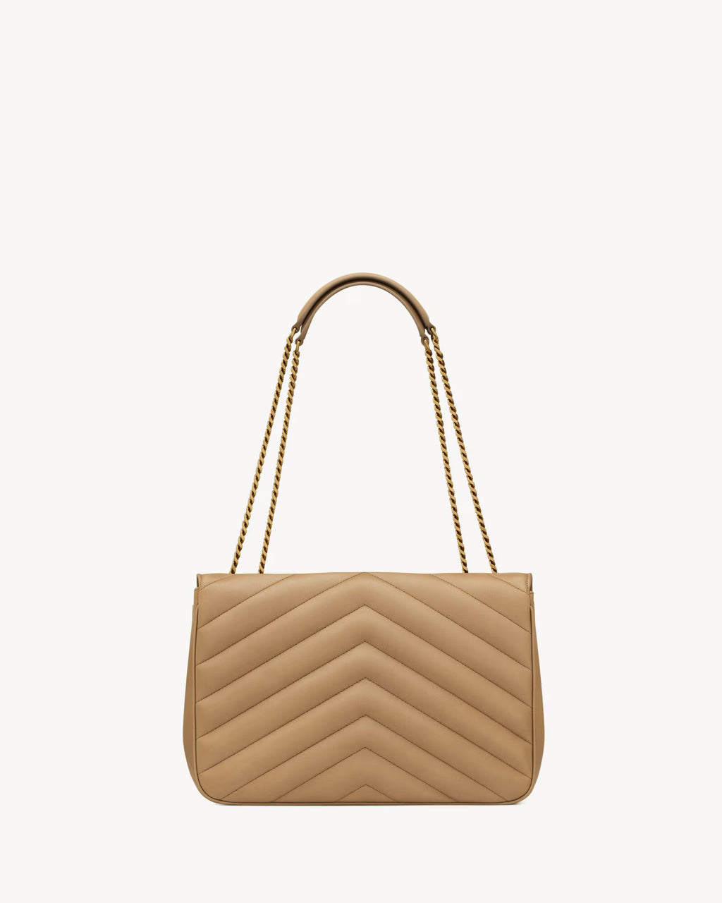 Nouvelle Quilted Shoulder Bag 31 CM (Brown Gold Logo)