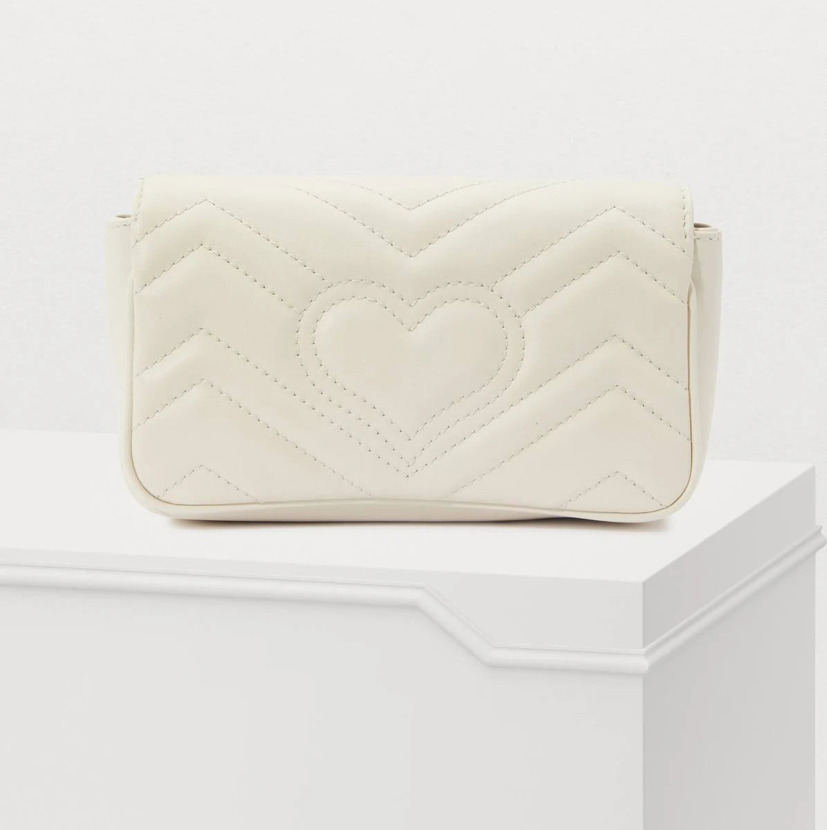 Veloura Marmont GG Mini Crossbody Bag White